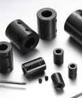 Beefy Rigid Shaft Coupling With Set Screws Five Eighths Inch Bore One And A Quarter Inch Outside Diameter Two Inch Length Black Oxide Steel Hex Wrench Included
