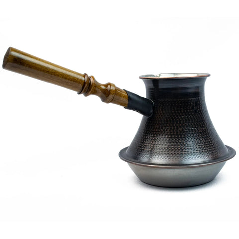 Copper Turkish Armenian Coffee Pot With Wooden Handle 27 Fl Oz 800 Ml Induction Ready Jezve Jazzve Ibrik Maker