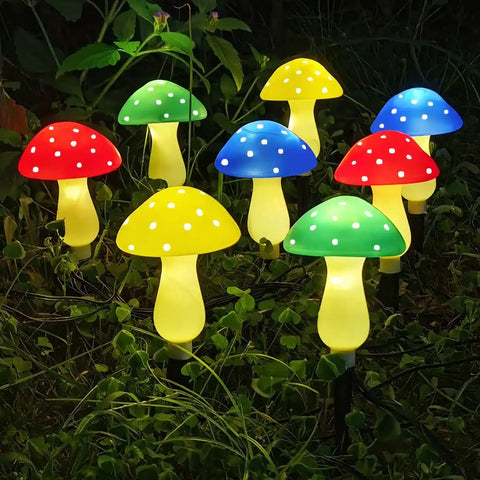 Upgraded Dope Solar Mushroom Lights for Outdoors and Garden Decor with Eight Modes Waterproof and Portable Solar Powered Mood