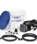 Tankless Water Heater Descale Kit With 2 Gallon Submersible Mag Drive Pump Pail Hoses And Non Toxic Descaler Powder For Fast No Fuss Easy Cleaning Of Most Tankless Units For Any Home Or Small Business Descale This Easy Kit Today displayed with pump, pail, and hoses.