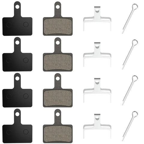 4 Pairs Disc Brake Pads Set For TRP Tektro Compatible Bikes Resin Semi Metallic Replacement Pads with clips and pins