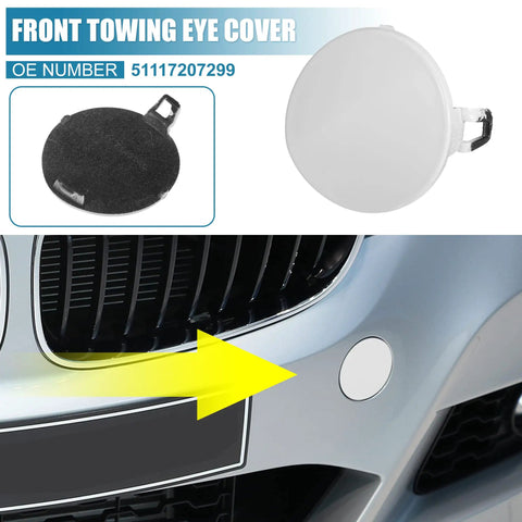 Front Bumper Tow Hook Cover For BMW 3 Series E90 E91 2009 2010 2011 2012 White Replacement Eye Hole Cover OE Number 51117207299