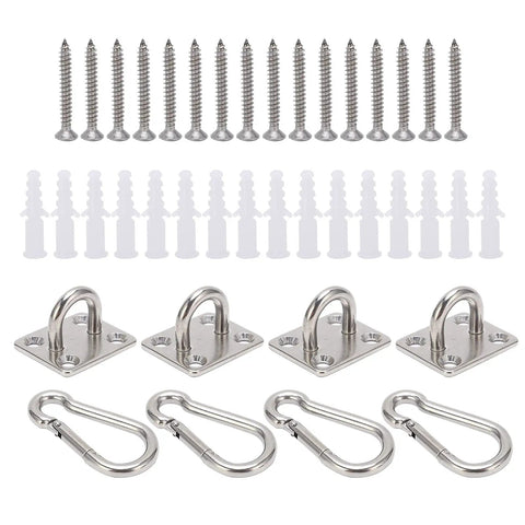 Stainless Steel Hook Hanging Kit Heavy Duty Suspension Hardware For Ceiling Yoga Swing Hammock Mount Rust Resistant And Durable