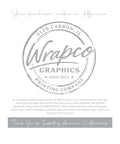 Wrapco Graphics Printing Company logo and message on a white background detailing American craftsmanship and GREENGUARD Gold certification.