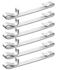 Pack of 6 Universal 2 Inch Double Loop Drawer Slide Clips Replacement Parts Set For Tool Boxes Heavy Duty Keeper Clips