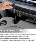 Hand using CVT Transmission Dipstick For Nissan Altima Quest And More 21.65 Inch Length Oil Level Indicator Gauge Replacement OEM 31086-JA00A 31086-JA000 Fits Maxima Murano Rogue 2006-2022