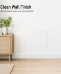 Easy Glide Fit Adjustable Spring Loaded Access Panel For Drywall Ceilings White Wall Hole Cover Plate on clean wall finish.