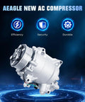 Heavy Duty Air Conditioning Compressor And AC Clutch Assembly Slam Dunk Fit Acura Rdx Honda Civic Si Crv 2.3 2.4 Liter 2007 2015 OEM style direct bolt on.