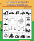 Cover of Hydraulic Systems Volume 8 showing machinery illustrations, titled 'Advanced Designs for Mobile Applications' by Dr. Medhat Khalil.