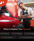 Mechanic checking vehicle under the hood while discussing signs for Direct Fit Clutch Flywheel Replacement For Nissan 350Z 370Z Infiniti G35 G37 Q60.