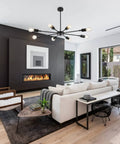 Dope Modern Sputnik 8-Light Industrial Matte Black Chandelier with 180 Degree Rotatable Lamp Cups in luxury living room