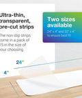 Clear Peel And Stick Stair Treads For Wooden Steps No Slip Grip Tape showing 24x4 inch size on wooden surface