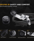 Top Notch Serpentine Drive Belt Kit With Tensioner And Idler Pulley Perfect Fit For Toyota Corolla 2003 To 2008 Plus Matrix Models Keeping Your Ride Smooth And Reliable Without Any Skanky Noises Or Slipping Issues. visible belt, tensioner, and idler pulleys