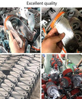 Heavy Duty Swivel Caster Wheels Featuring Conductive Rubber Treads For Ultra Quiet Smooth Cruising On Carts Shelves And Equipment assembled in a factory setting.