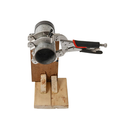 Locking Welding Pipe Pliers Clamp 14 Inch Round Tube Clamp For Welding Metalworking And Woodworking Heavy Duty DIY Projects 1 Pack With Secure Locking Mechanism And Four Pads For Firm Grip clamping round pipe on wood block