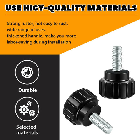 Tough As Nails M6 By 10 Millimeter Threaded Knurled Thumb Screws crafted from premium carbon steel for monitor mounts
