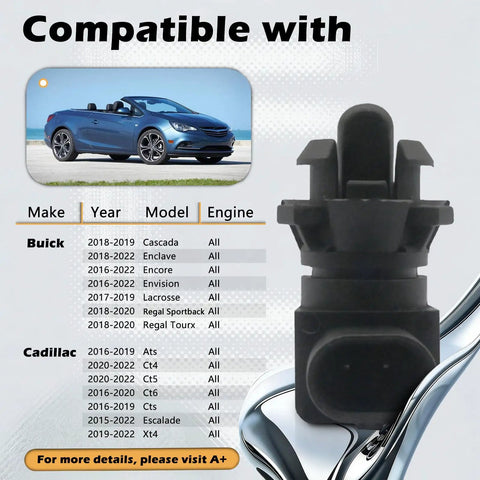 Heavy Duty Ambient Air Temperature Sensor Replacement for GM Vehicles 2015 to 2022, compatible with Buick and Cadillac models.