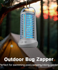 Outdoor Mosquito Zapper With LED Light And 4000mAh Battery, Rechargeable Insect Killer Lamp for camping, hanging from tree