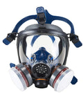 All Day Comfort Anti Dust Full Face Cover With Organic Vapor Protection For Paint Polishing Mold Construction And Welding Cleaning Anti Fog Lens Shield Wide View And Leak Free Seal, front view.