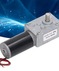 Straight Up Reliable DC24V Self Locking Gear Motor With Reversible Single Shaft And Heavy Duty Aluminum Housing, 80RPM for robotics.