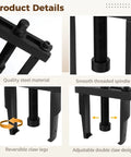 Two Jaw Bearing Puller For Auto Repair with beefy steel construction and adjustable dual jaw gear remover features.