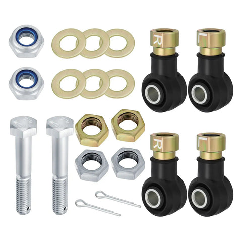 Beefy Left Right Tie Rod End Kit For Polaris Sportsman ATVs 335 400 450 500 570 600 700 800 Magnum Scrambler Trail Boss Xplorer Xpedition Xpress Direct Fit Replacement Steering Kit, steel ends and hardware