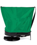 Green hand held 25 pound bag seeder spreader for lawn care, grass seed spreader for spot seeding in small areas, weatherproof 600D nylon bag