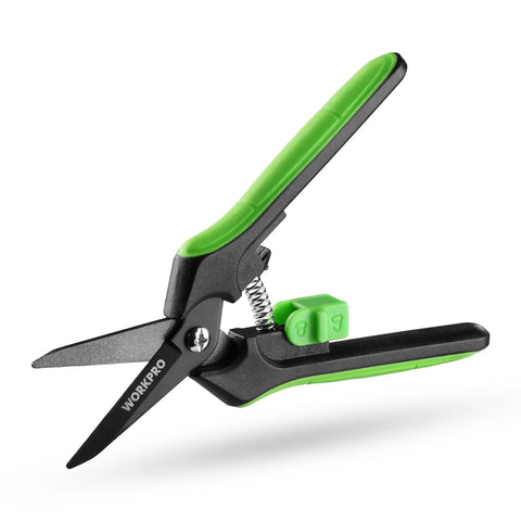 6 Inch Pruning Shears For Razor Sharp Precision Cuts With Easy Grip And High Carbon Steel Blades Nonstick Coating Safety Lock Garden Clippers