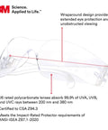 Virtua Lightweight Safety Glasses For All Day Eye Protection With Wraparound Coverage ANSI Z87 High Impact Clear Lens and Frame