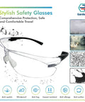 Hella Durable Wraparound Safety Glasses With Anti Fog Scratch Proof Polycarbonate Lenses For Yard Work Lawn Mowing Shooting And Outdoor Adventures, clear lenses