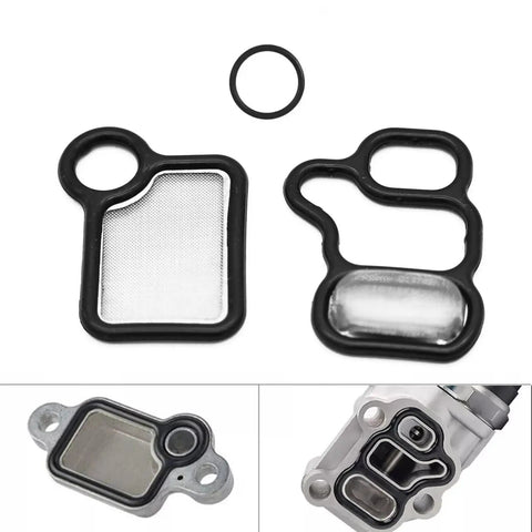 DIY Friendly Engine Variable Valve Timing VVT Solenoid Gasket Kit For Honda And Acura showing various rubber seals and gaskets