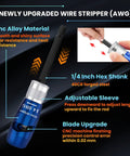 Drill Powered Wire Stripper And Twister Kit For 6 To 14 AWG 2024 Upgrade with zinc alloy material and adjustable sleeve.