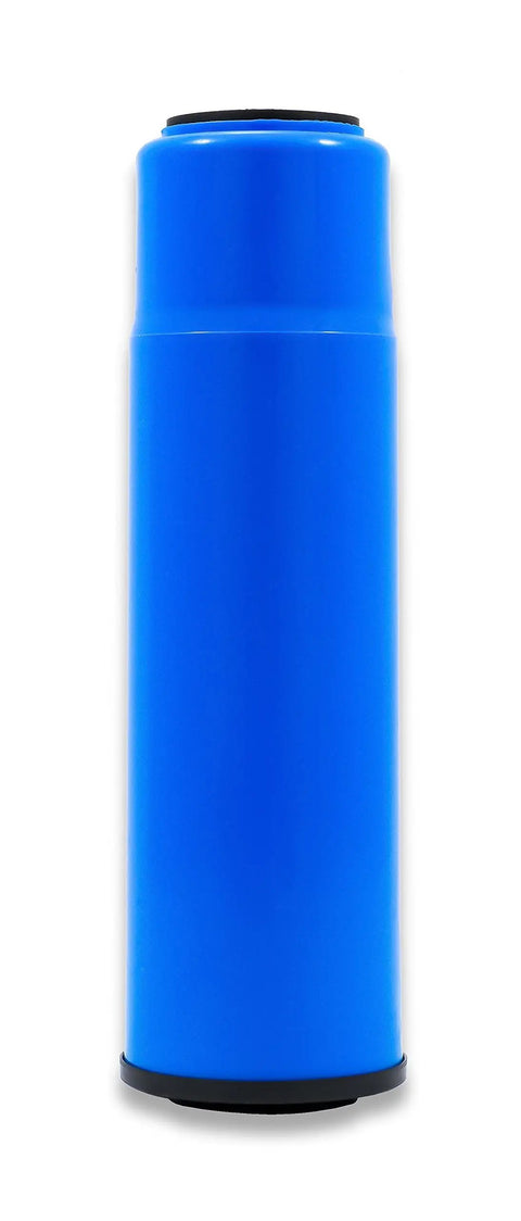 One Step Carbon Filtration System For Steamers And Ice Machines Keeps Your Gear Running Smooth With 2.5 GPM Flow Premium Granular Activated Carbon Cartridge Removes Rust And Lead Low Maintenance Filtration blue cartridge