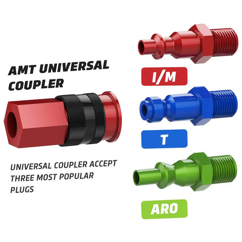 One Quarter Inch Air Compressor Fittings Kit With Universal Coupler, 14-Piece Must-Have Air Tool Accessory Set