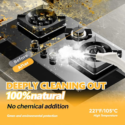 Grab And Go Handheld Steam Cleaner With 1000ml Water Tank For Extended Runtime, cleaning grease off stove.