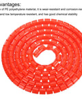 Spiral Cable Wrap Kit 5M 28mm Red PE Flexible Pro Grade Cable Management Sleeve for Wires and Cables Easy Cable Routing DIY