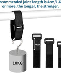 Adjustable 26Ft Black Cable Straps With 30 Buckles for bundling, hanging 10kg weight, recommended joint length 4cm.