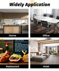 Collage showing coffee urn use in home, office, restaurant, and hotel settings for wide application of 65-Cup Commercial Coffee Urn.