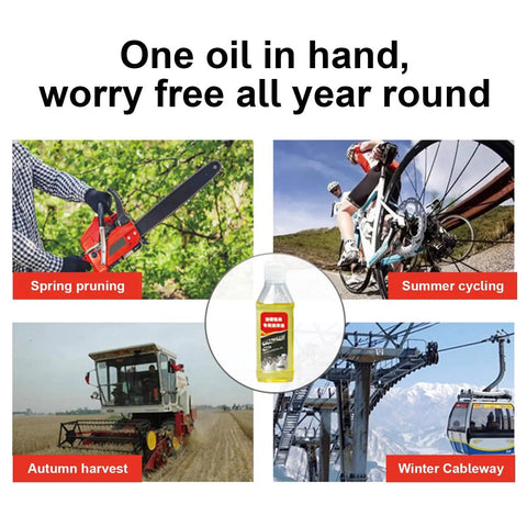 Bottle of All Purpose Chainsaw Oil 100ml Multi Purpose Synthetic Lubricant With 2X Rust Prevention And Deep Penetration