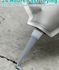 Heavy Duty Self Leveling Concrete Crack Filler For Driveways, Patios And Garages, Universal Cement Repair Sealant 4.4 lb nozzle dispensing into a crack.