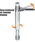 Back Tap Spark Plug Thread Repair Tool For 14mm Spark Plugs, Collapsible Design With Debris Removal, used with wrench