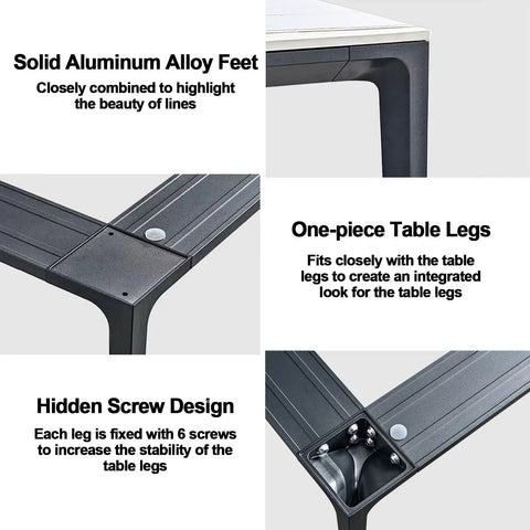 Hella Sturdy Heavy Duty Metal Desk Legs Leveling Up Your Space With Sleek Industrial Vibes Perfect For DIY Coffee Tables And Office Desks Today, showcasing solid aluminum alloy feet and hidden screw design.