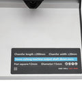 Heavy Duty 1200W Electric Tile Chamfering Tool Quits Rough Edges Fast With Tight 43 Degree Bevels On Ceramic And Porcelain Plus Sturdy Aluminum Guide Plate dimensions label