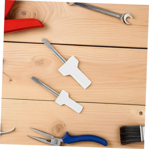 Flat Head Screwdrivers Duo Pack For Sewing Machines on workbench with tools, showcasing precision mini tools for home studio use.