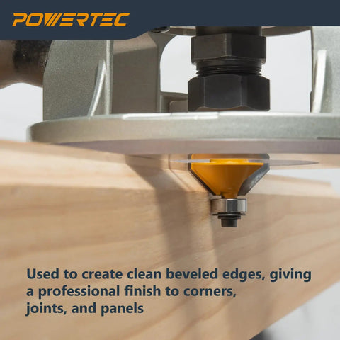 Rail Coping Sled With 45 Degree Chamfer Router Bit For Pro Grade Woodworking, cutting wood edge with tungsten carbide bit