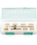 Heat Set Insert Tool Kit With Brass Knurled Nut Adapters For Pine64 TS100 TS101 936 Soldering Iron in plastic case