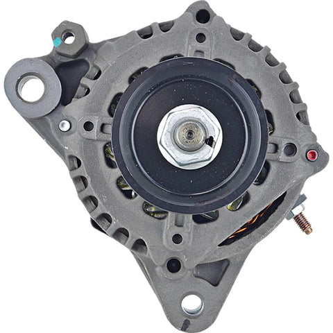 Front view of Remanufactured 12V 55 Amp Marine Alternator For Mercury Outboard 150 HP 2012 On With CW Rotation And Easy Mounts