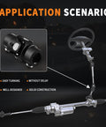 Application of 3/4 Inch 36 Spline To 3/4 Inch DD Universal U Joint Steering Shaft Black 83mm Length High Strength 40Cr