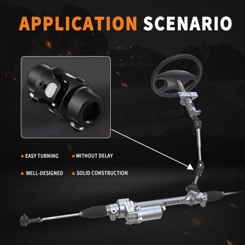 Application of 3/4 Inch 36 Spline To 3/4 Inch DD Universal U Joint Steering Shaft Black 83mm Length High Strength 40Cr