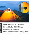 Camping tent setup using 6 Inch Tarp Bungee Cords With Toggle Balls Heavy Duty 50 Pack For Camping Shelter Cargo Tent Poles